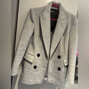 Zara grey pea coat size M